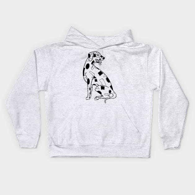 Patchwork Dalmatian Kids Hoodie by mailboxdisco